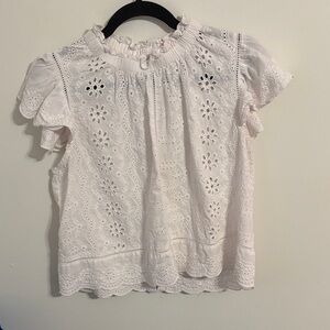 Bailey 44 Cream Ruffle Blouse